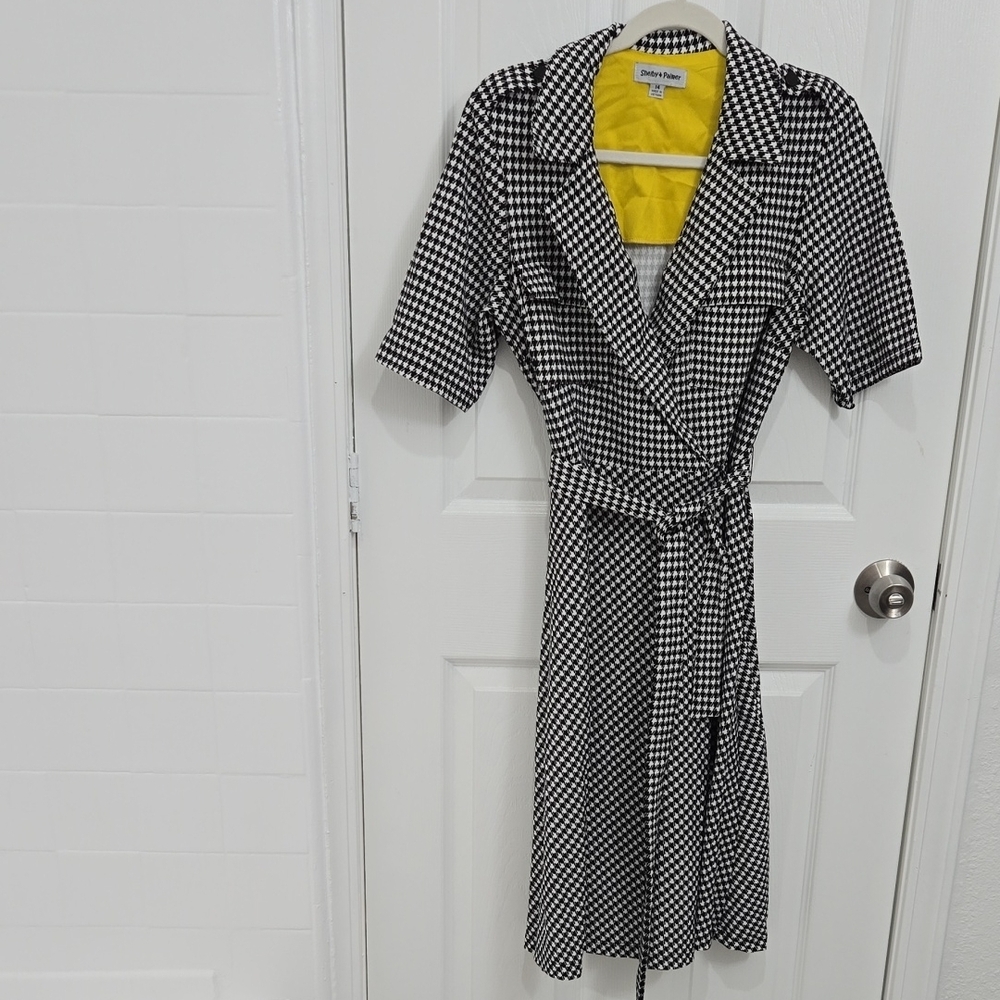 Shelby & Palmer Black and White Checkered CoatDress